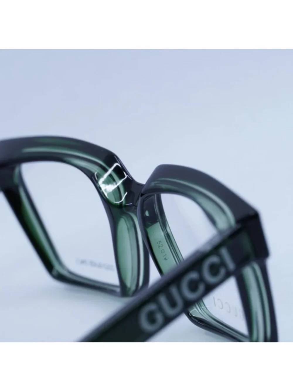 Gucci GG1725O 004 Eyeglasses Green 52mm Square Frame